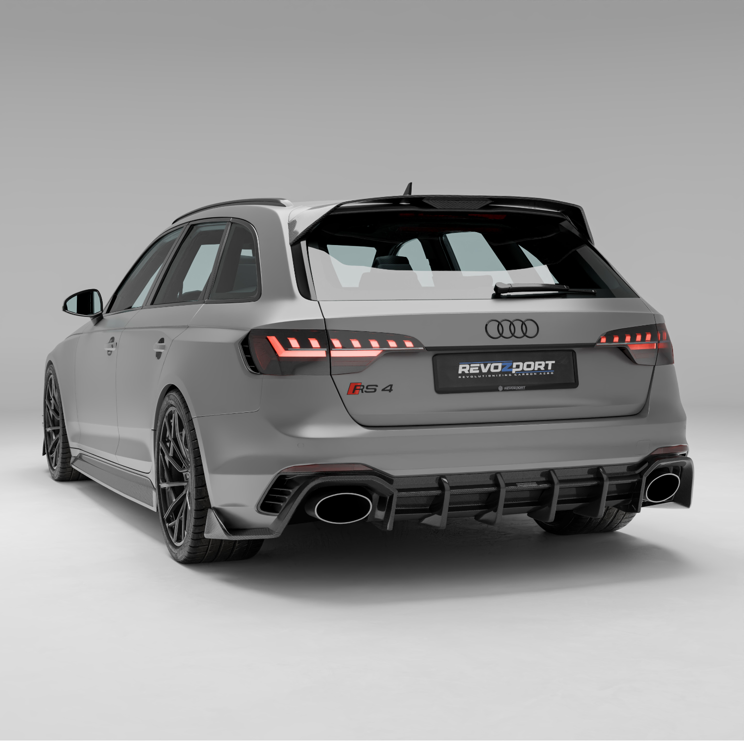 Audi RS4 B9.5 Facelift Carbon Fiber Rear Diffuser