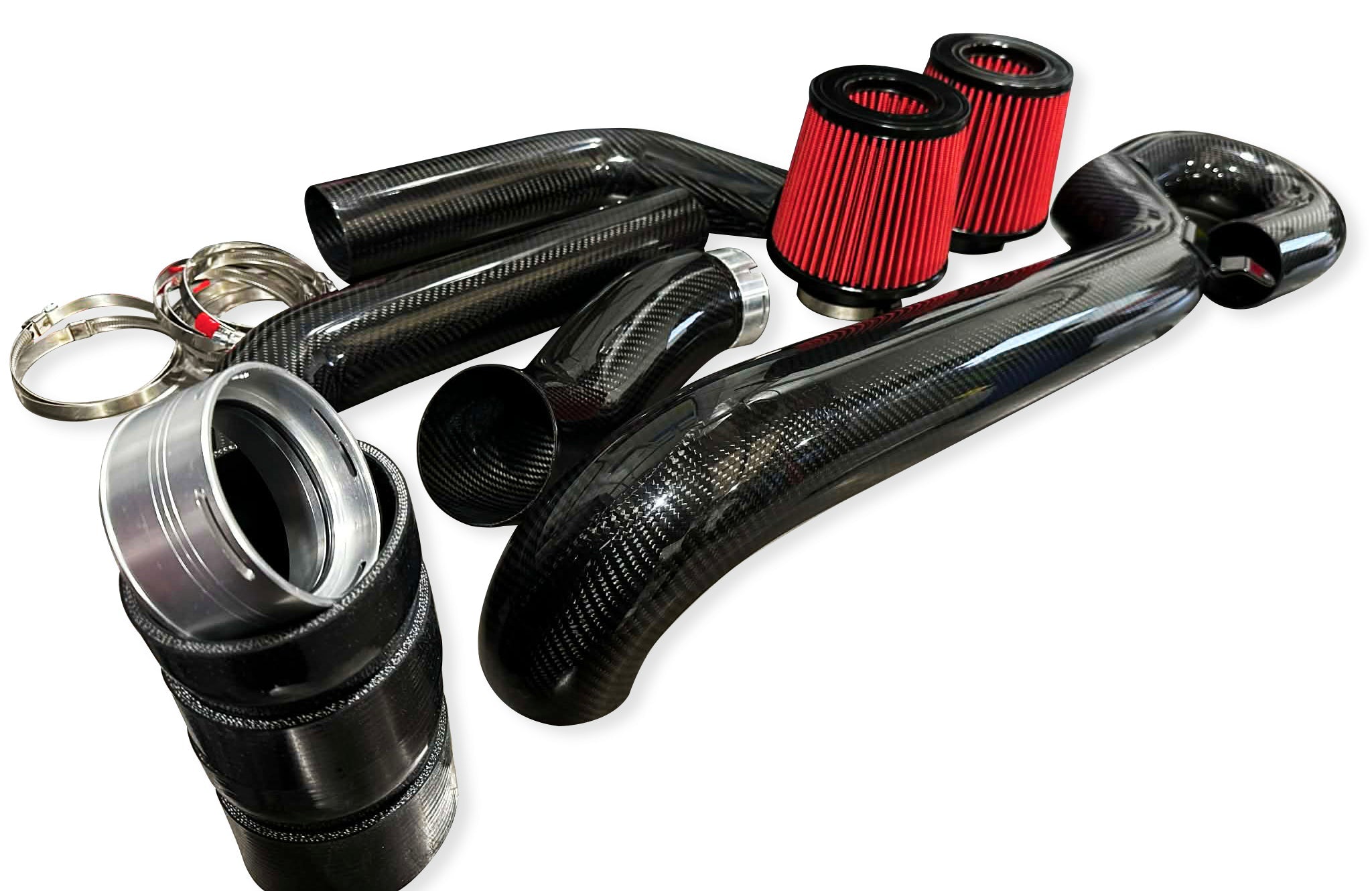 SLN Carbon S58 Front Intake – BMW G87 M2 RWD Only, G80/G81 M3 & G82/G83 M4 (Red Filters)