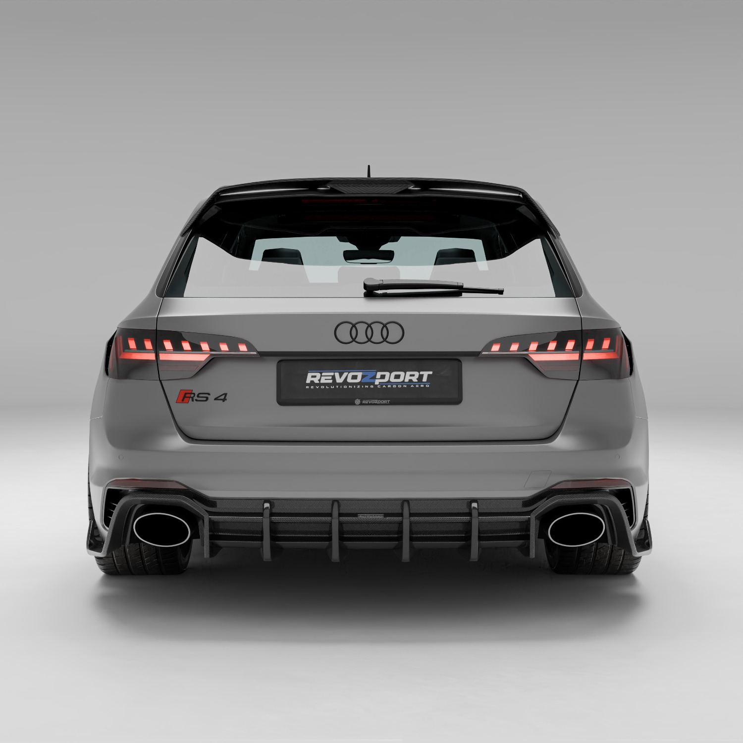 Audi RS4 B9.5 Facelift Carbon Fiber Rear Diffuser