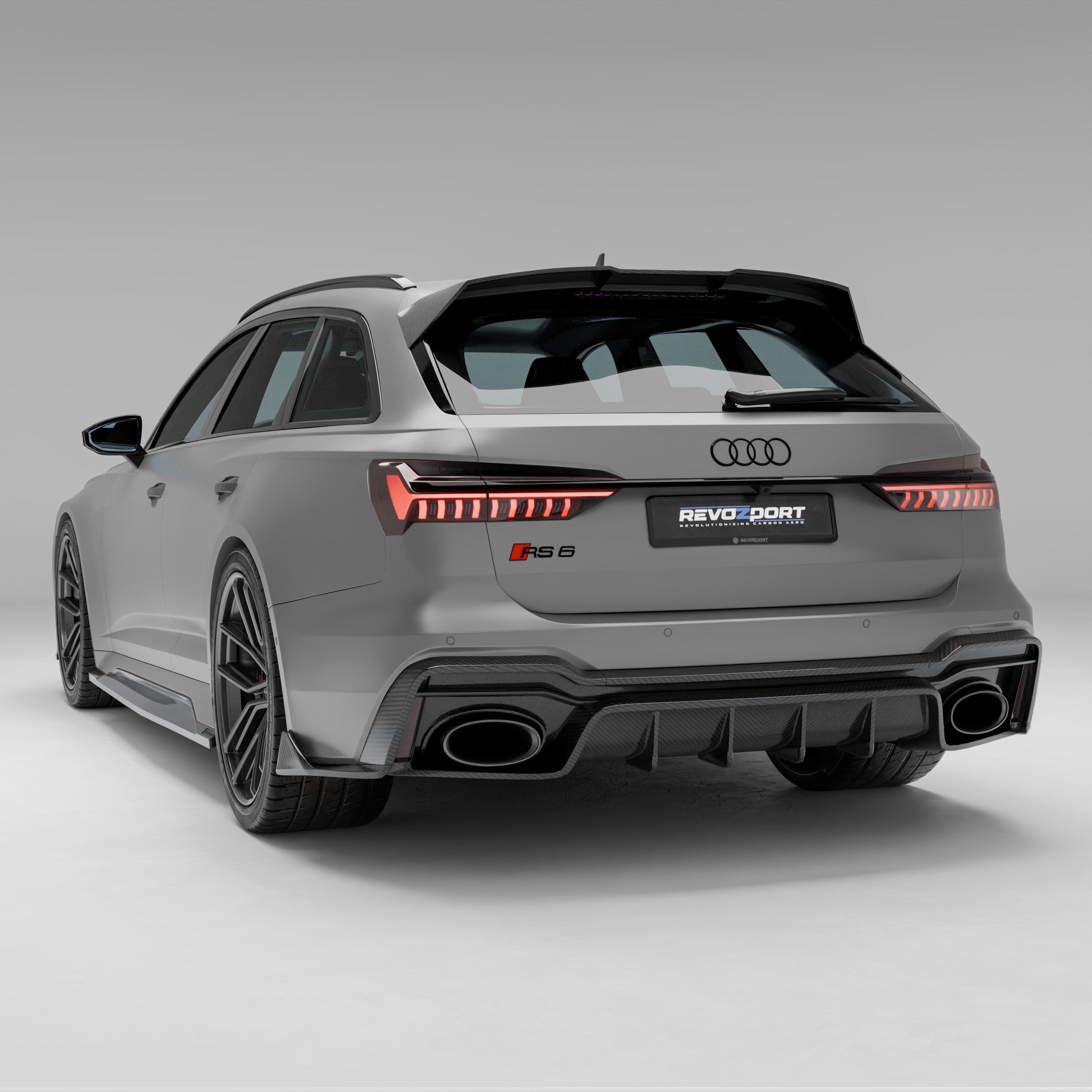 Audi RS6 C8 Carbon Fiber Rear Diffuser - Revozport