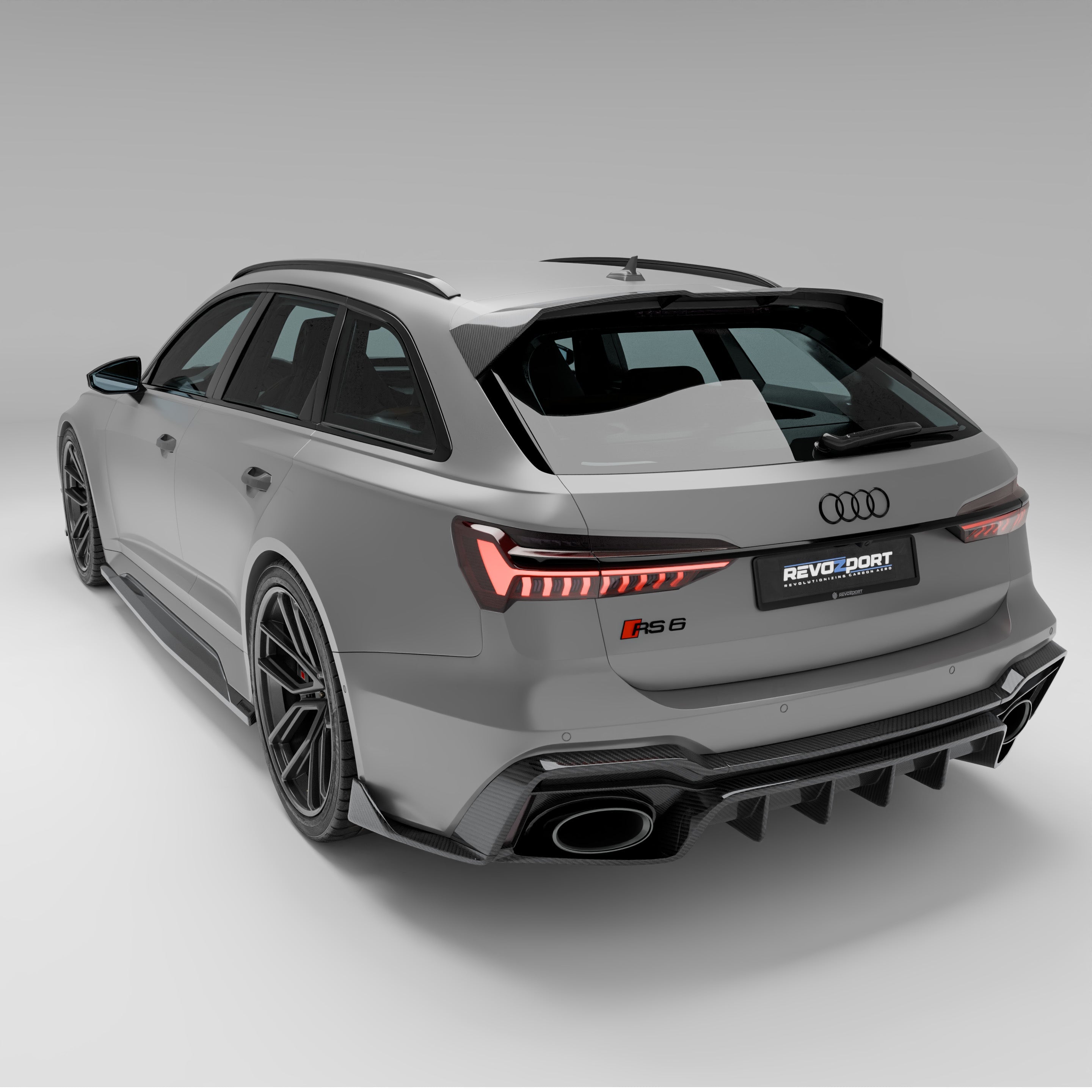 Audi RS6 C8 Carbon Fiber Roof Spoiler - Revozport