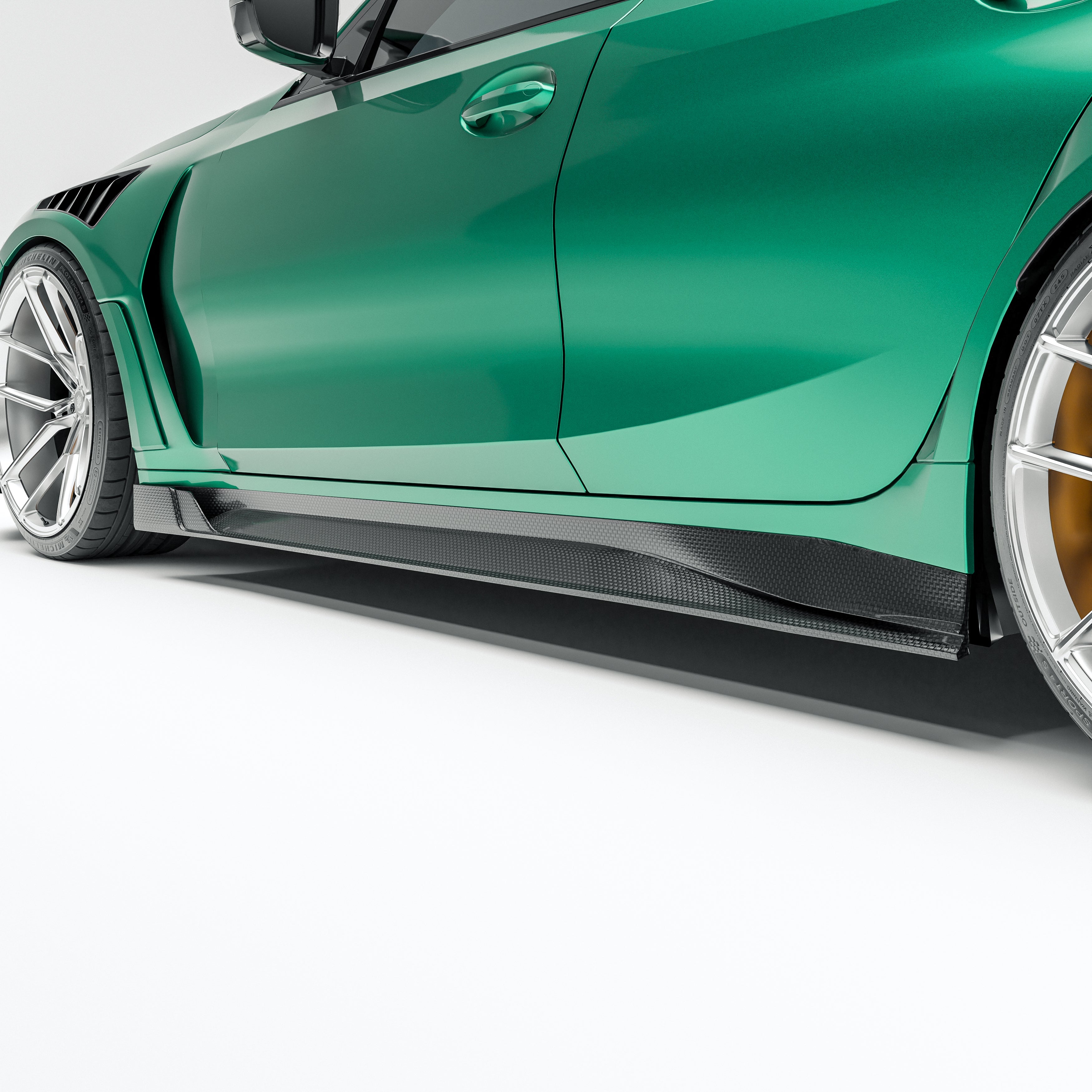 BMW M3 G81 Carbon Fiber Side Skirts - Revozport