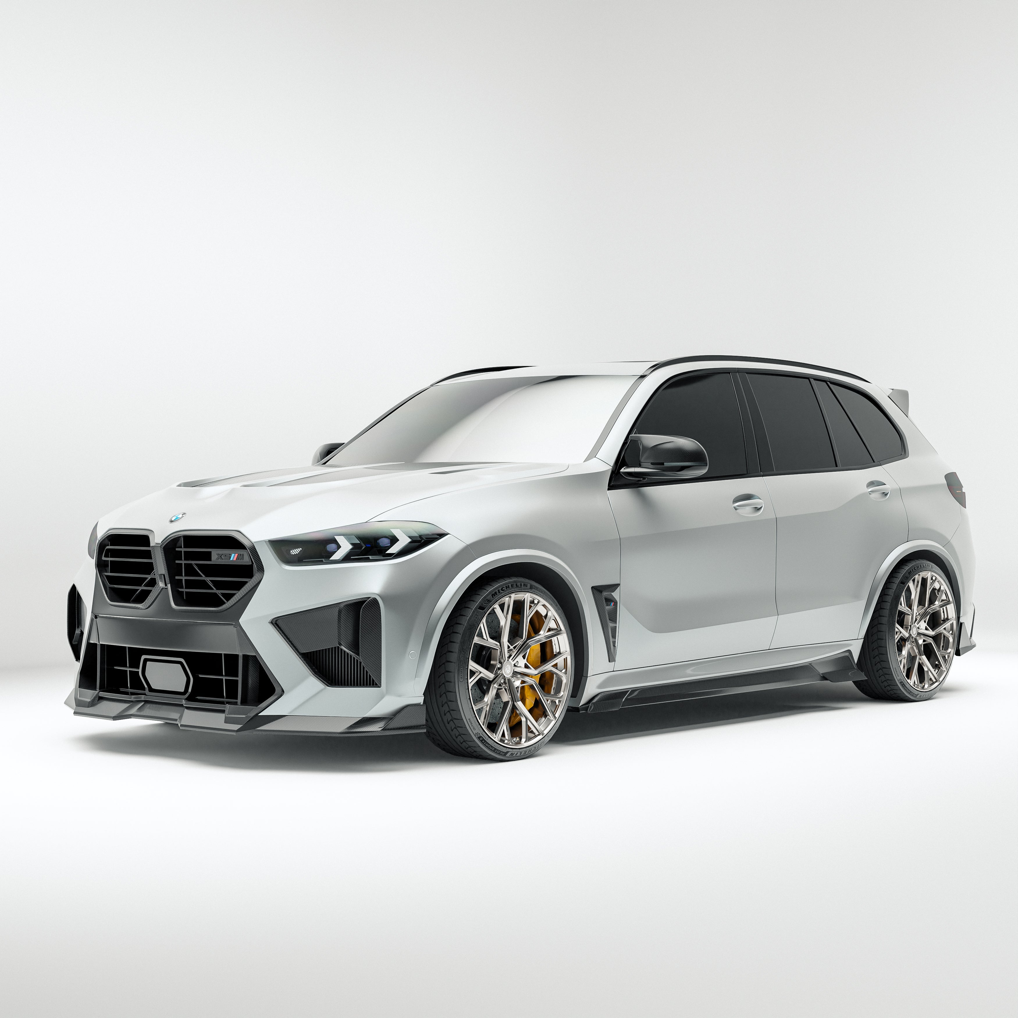 BMW X5M F95 LCI Carbon Fiber Front Lip - Revozport
