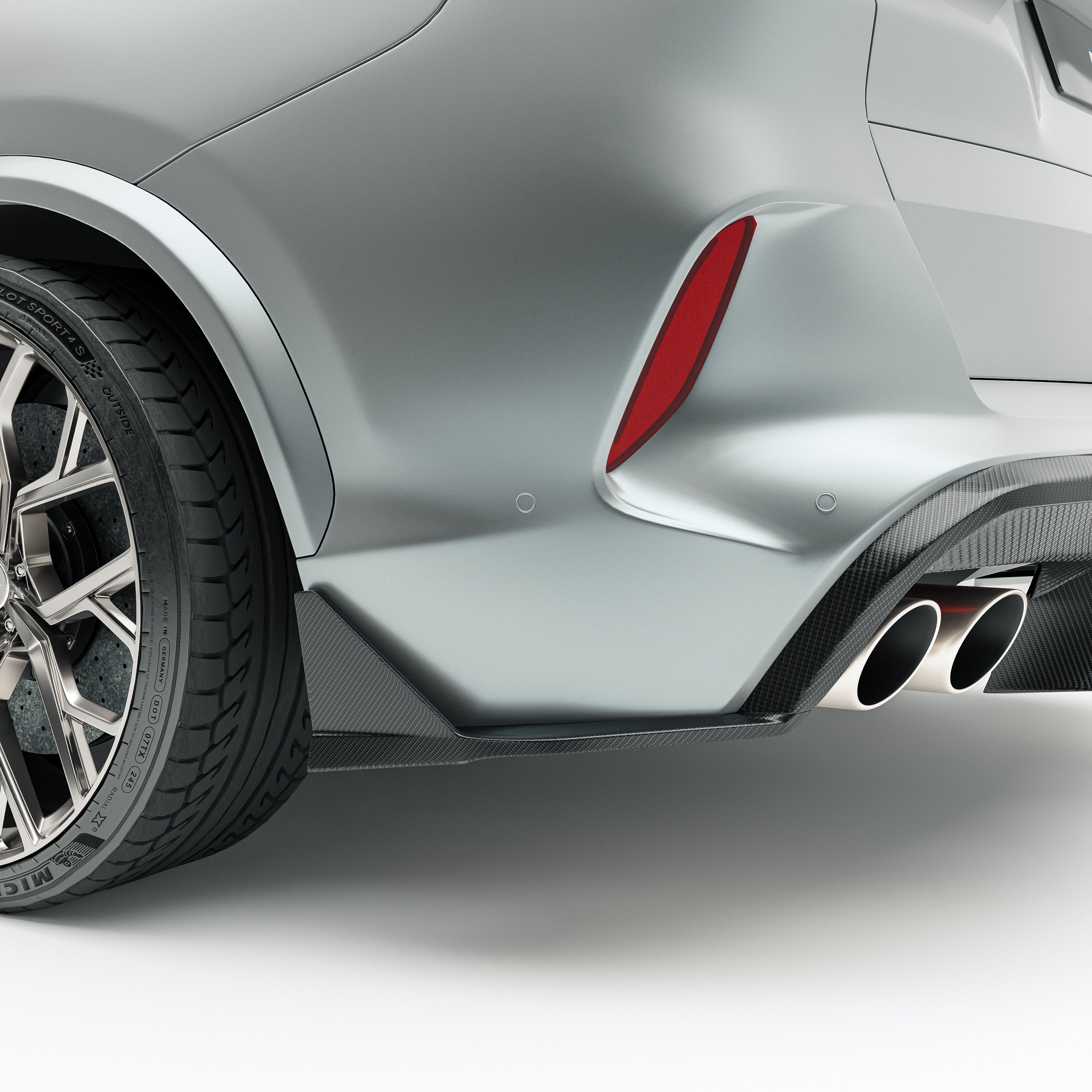 BMW X5M F95 LCI Carbon Fiber Rear Diffuser - Revozport