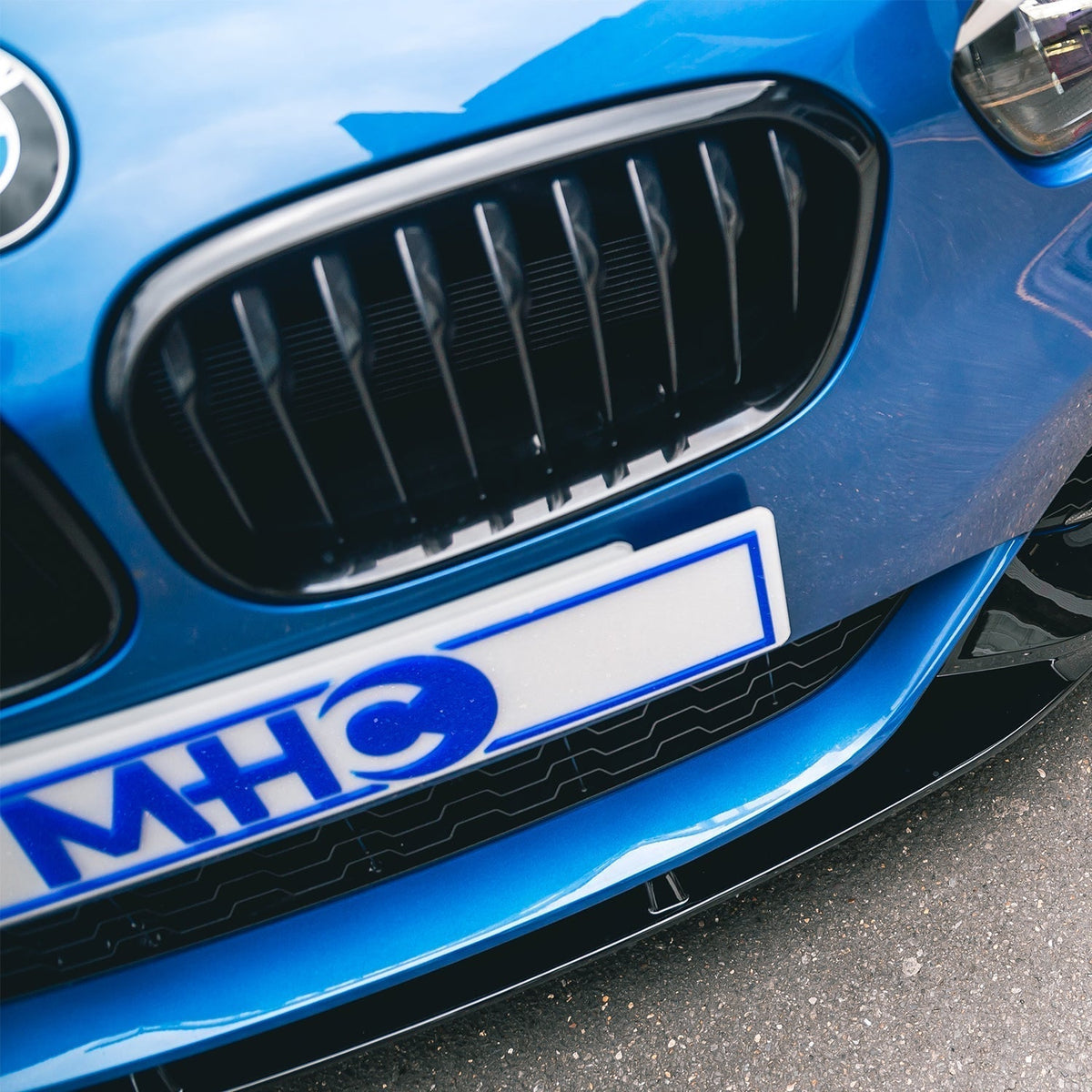 MHC Black BMW F20 & F21 1 Series LCI Single Slat Gloss Black Front Grilles