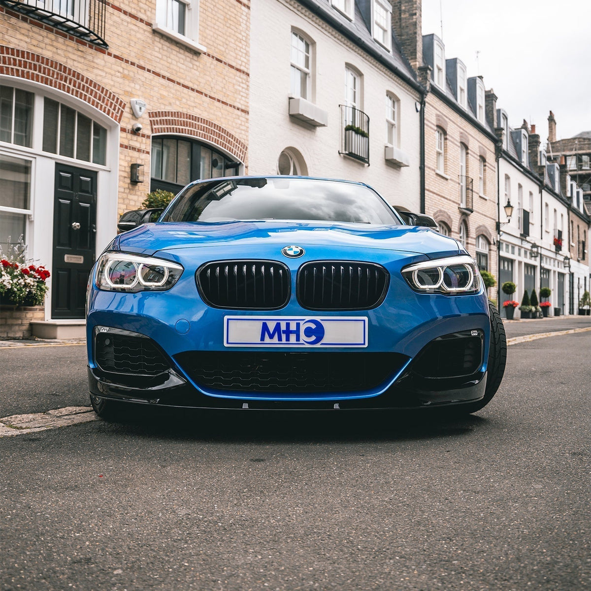 MHC Black BMW F20 & F21 1 Series LCI Single Slat Gloss Black Front Grilles