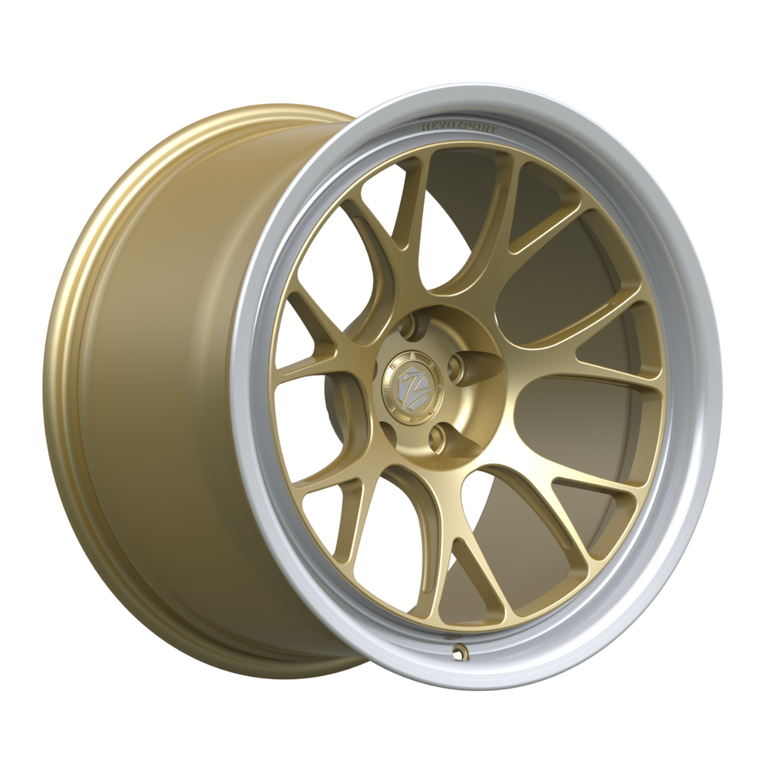 Bronze alloy wheel on a white background