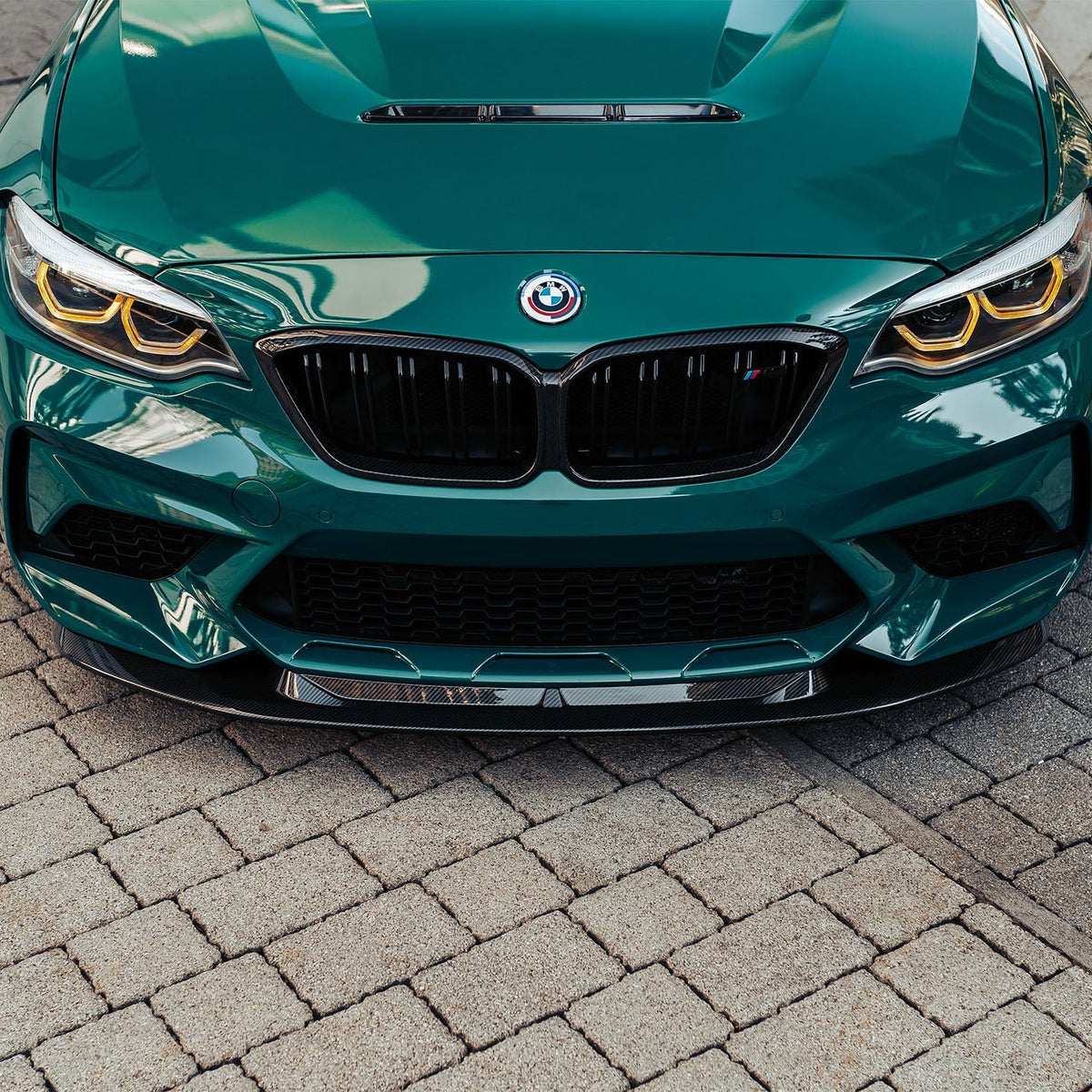 MHC+ BMW F87 M2 Competition S55 GTX Front Splitter In Pre Preg Carbon Fibre