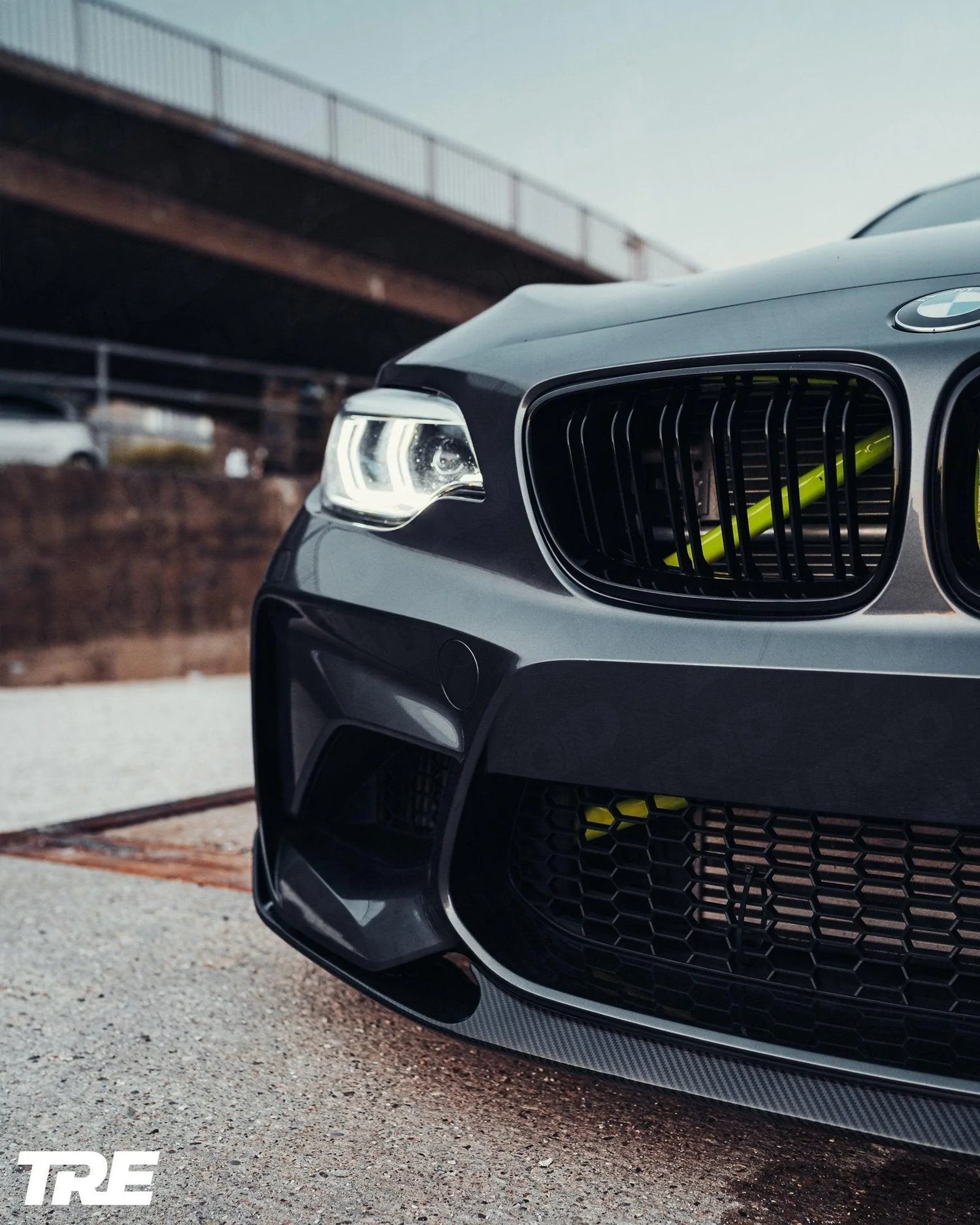 TRE PRE-PREG CARBON FIBRE FRONT SPLITTER FOR BMW M2 (2015-2018, F87)