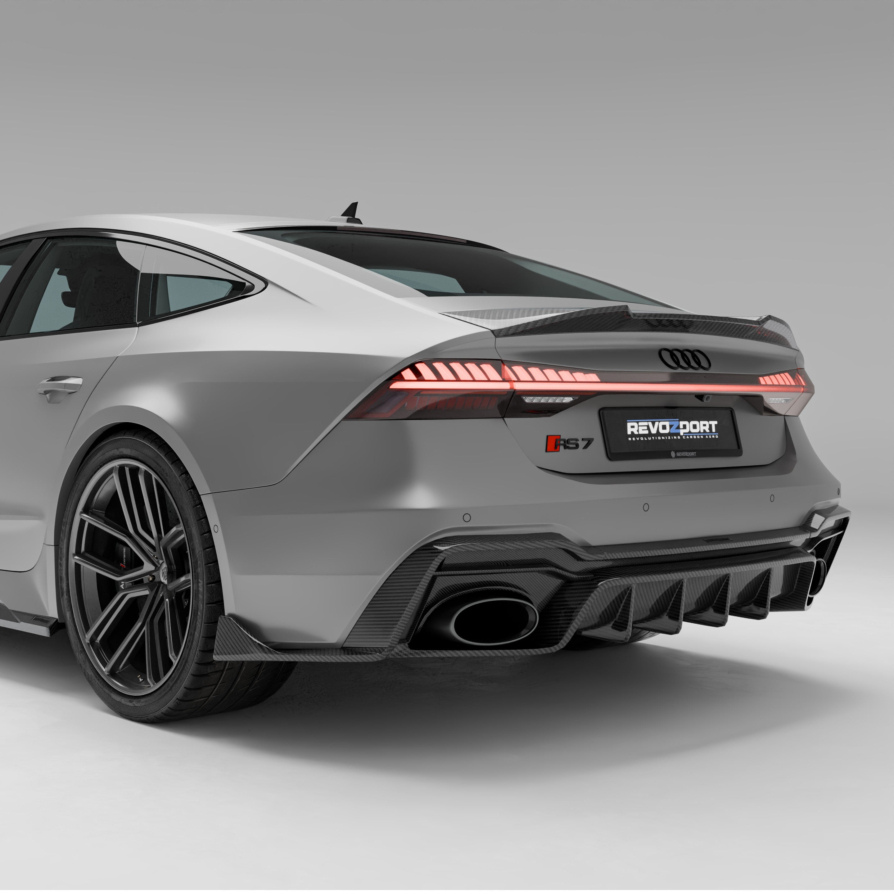 Audi RS7 C8 Carbon Fiber Rear Diffuser - Revozport