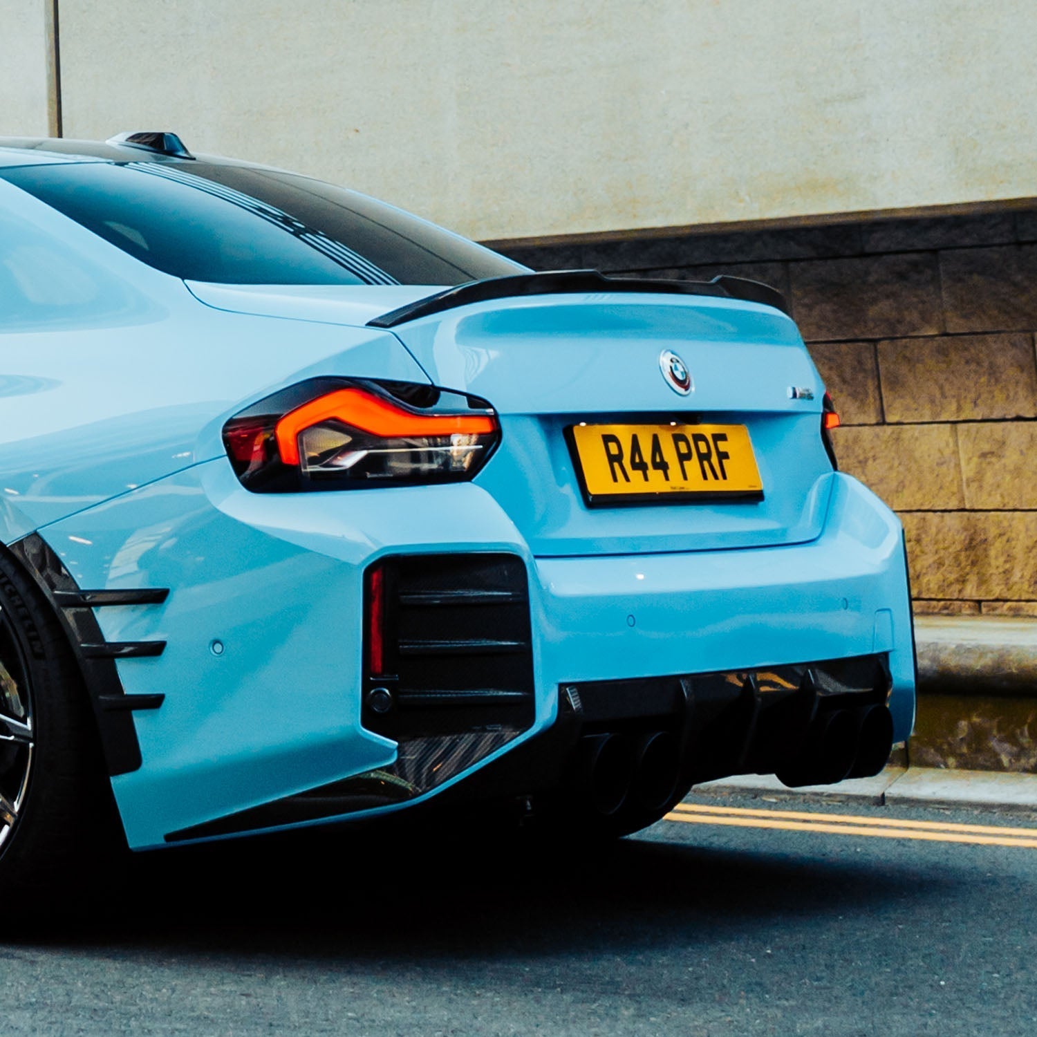 BMW G87 M2 Pre Preg Gloss Carbon Fibre OEM Style Rear Diffuser
