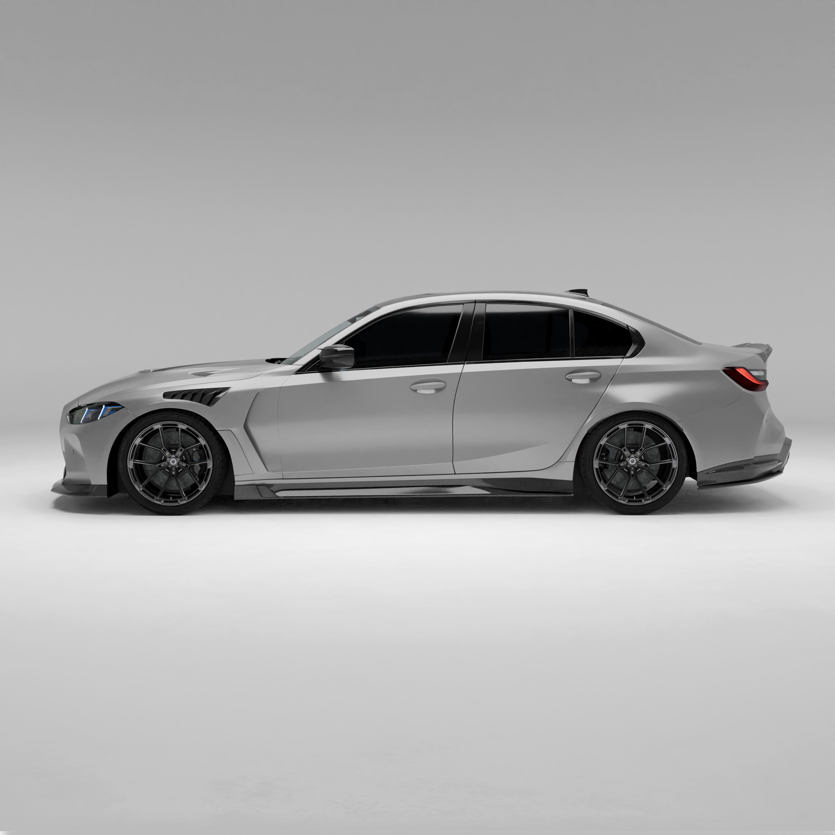 BMW M3 G80 Carbon Fiber Side Skirts - Revozport