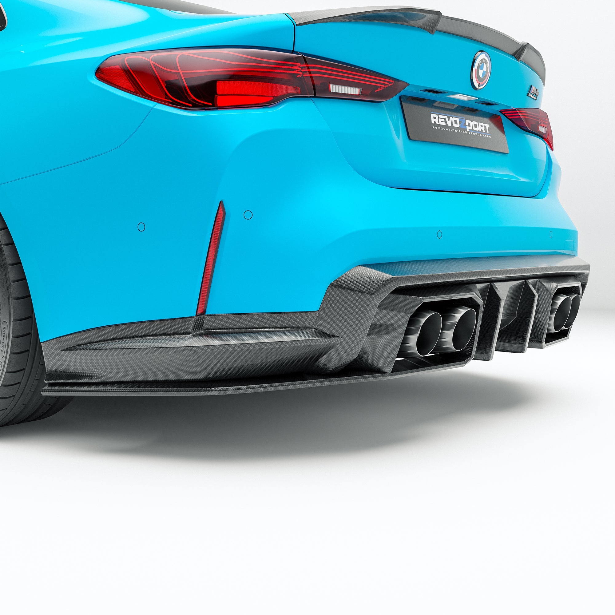 BMW M4 G82 Carbon Fiber Rear Diffuser - Revozport
