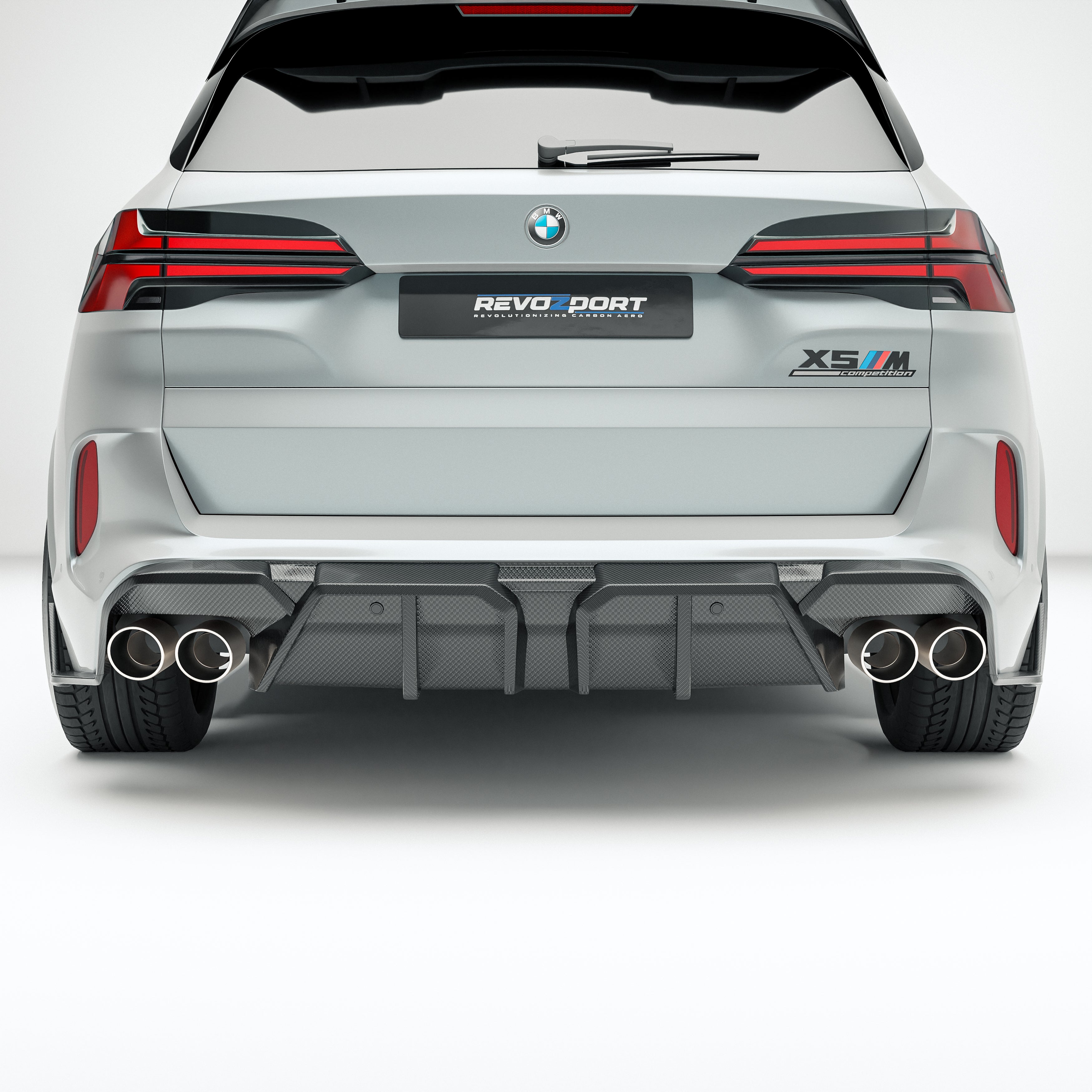 BMW X5M F95 LCI Carbon Fiber Rear Diffuser - Revozport