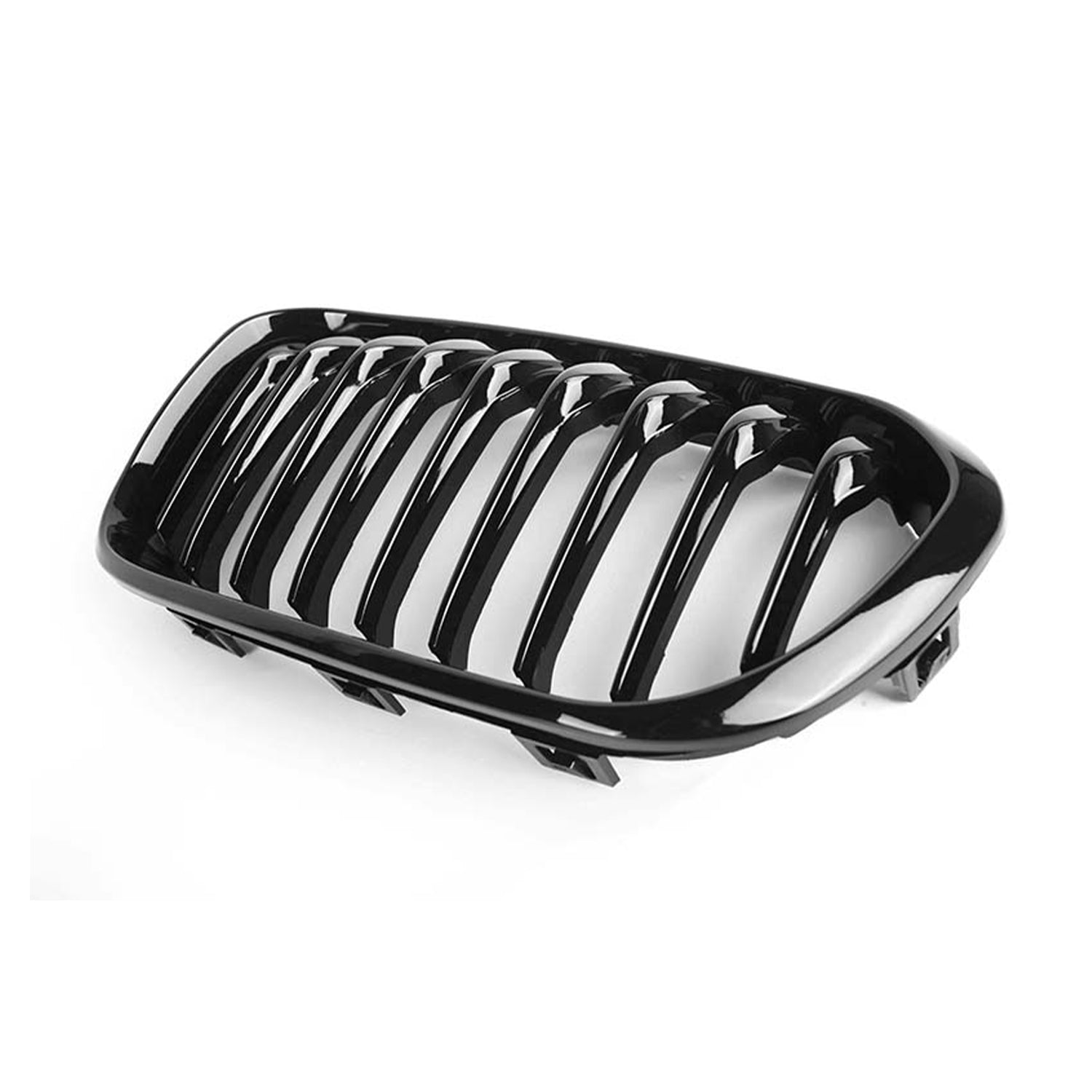 MHC Black BMW F20 & F21 1 Series LCI Single Slat Gloss Black Front Grilles