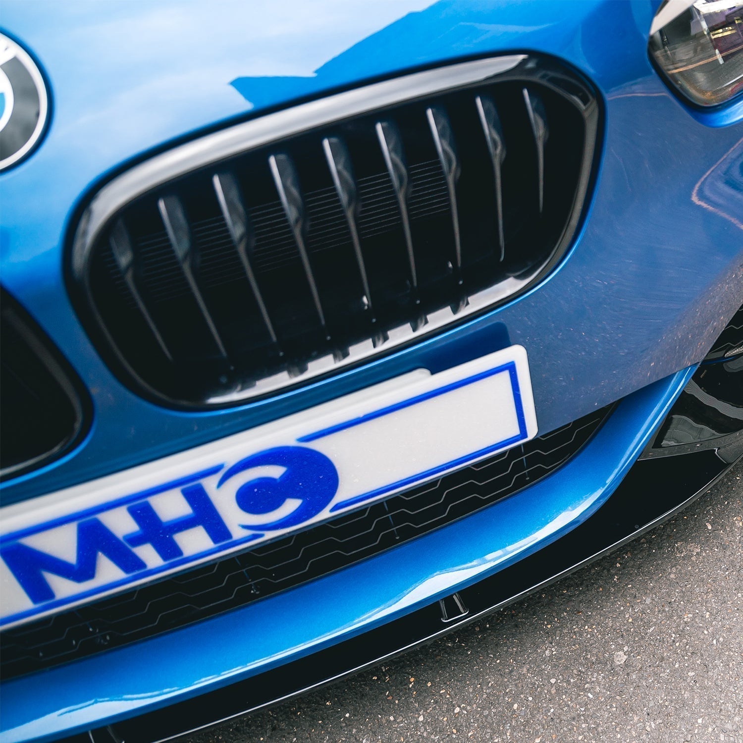 MHC Black BMW F20 & F21 1 Series LCI Single Slat Gloss Black Front Grilles