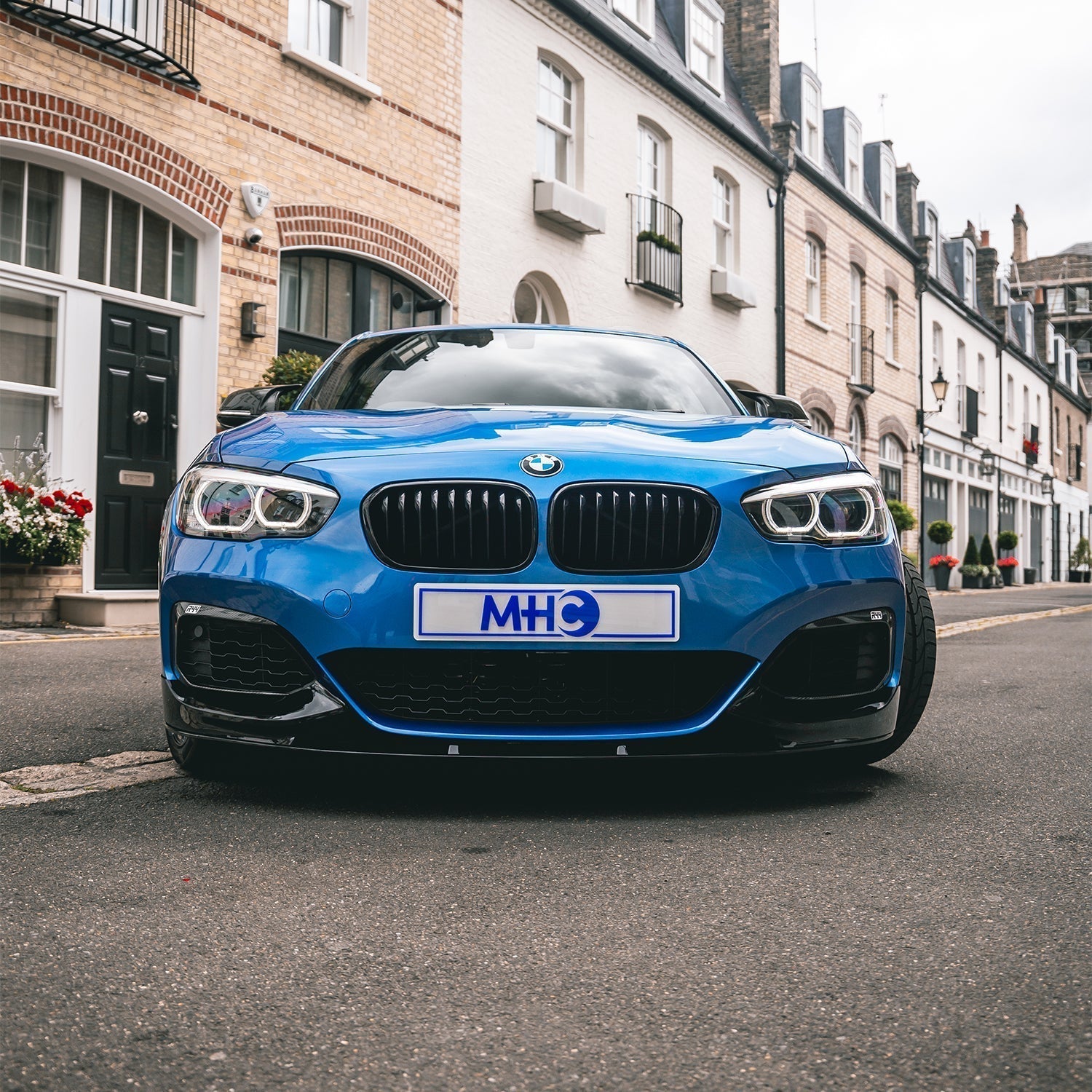 MHC Black BMW F20 & F21 1 Series LCI Single Slat Gloss Black Front Grilles
