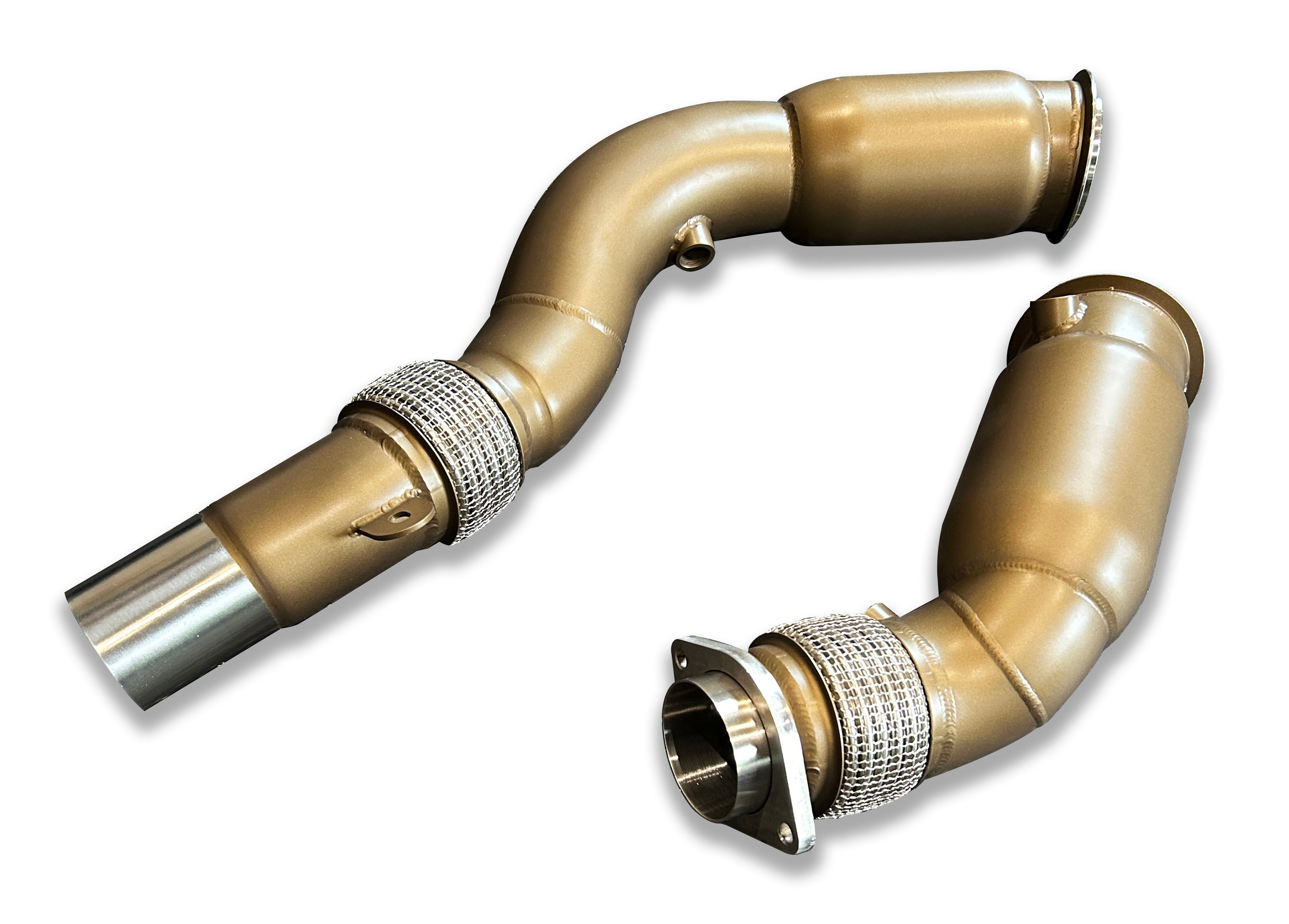 SLN S55 Ceramic-Coated Sports Cat Downpipes – BMW F87 M2C/CS, F80 M3 & F82/F83 M4