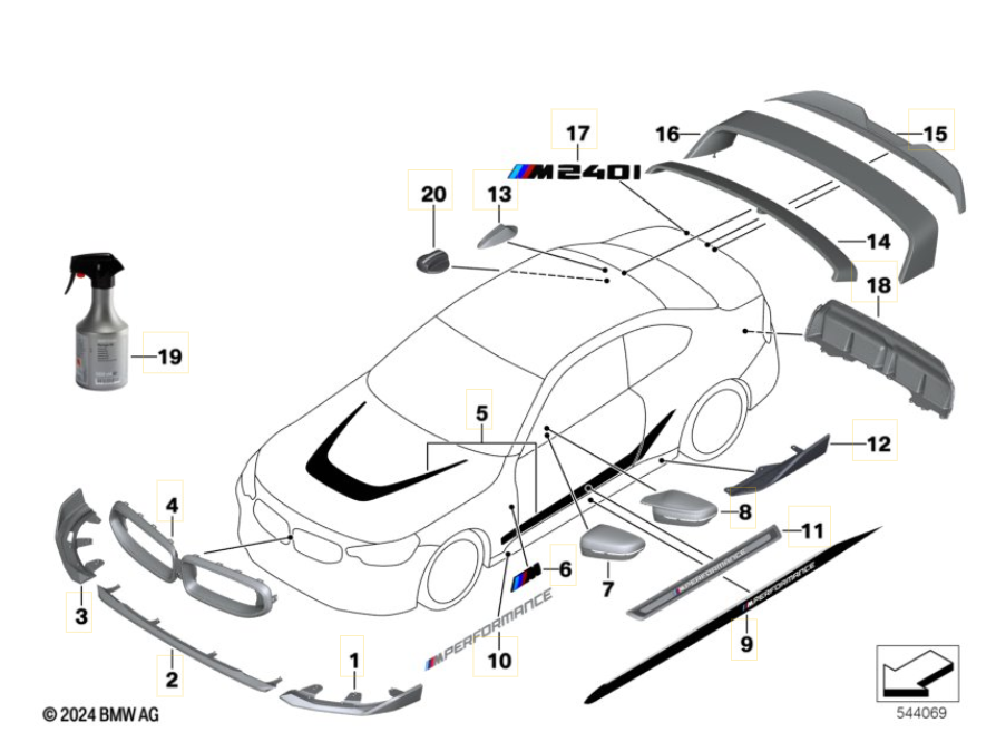 G42 GENUINE M PERFORMANCE BODY KIT - REAR DIFFUSER