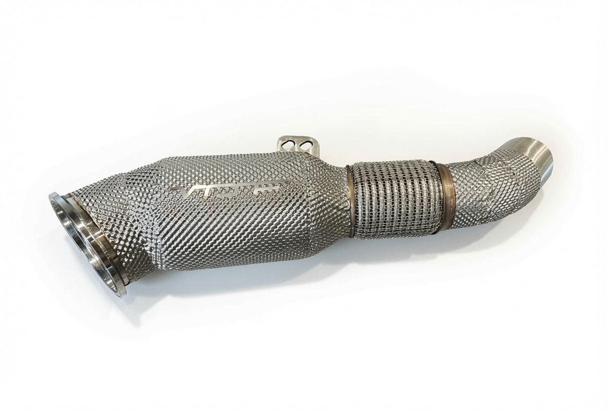 VRSF B58 5" Sports Cat Downpipe with Heat Shield – BMW M140i, M240i, 340i, 440i & 540i