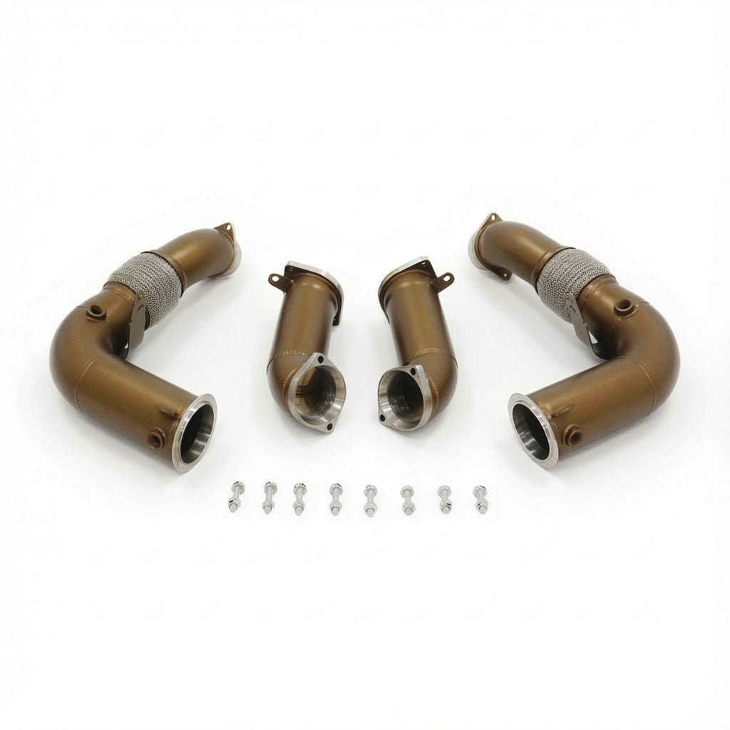SLN S68 Ceramic-Coated Decat Downpipes – BMW G90 M5 & G99 M5 Touring