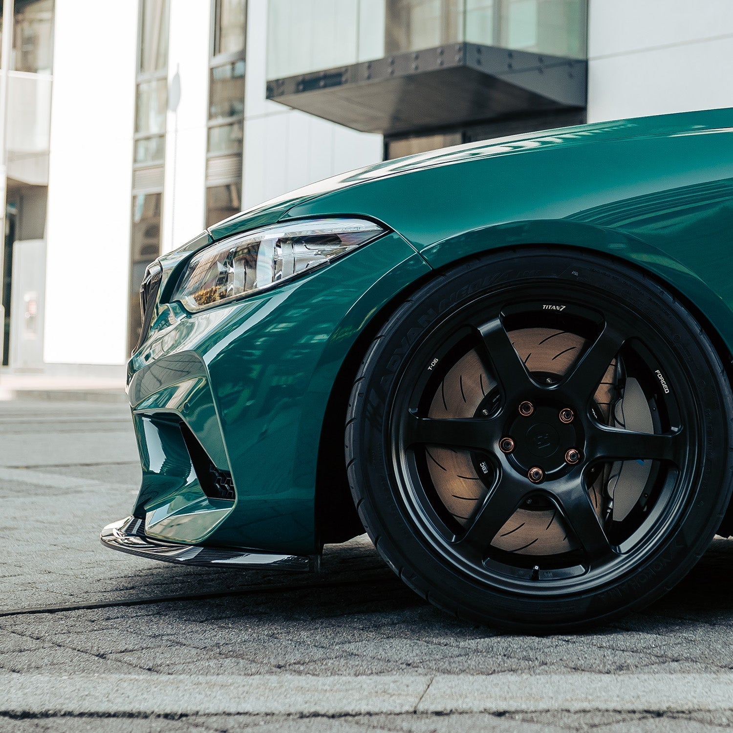 MHC+ BMW F87 M2 Competition S55 GTX Front Splitter In Pre Preg Carbon Fibre