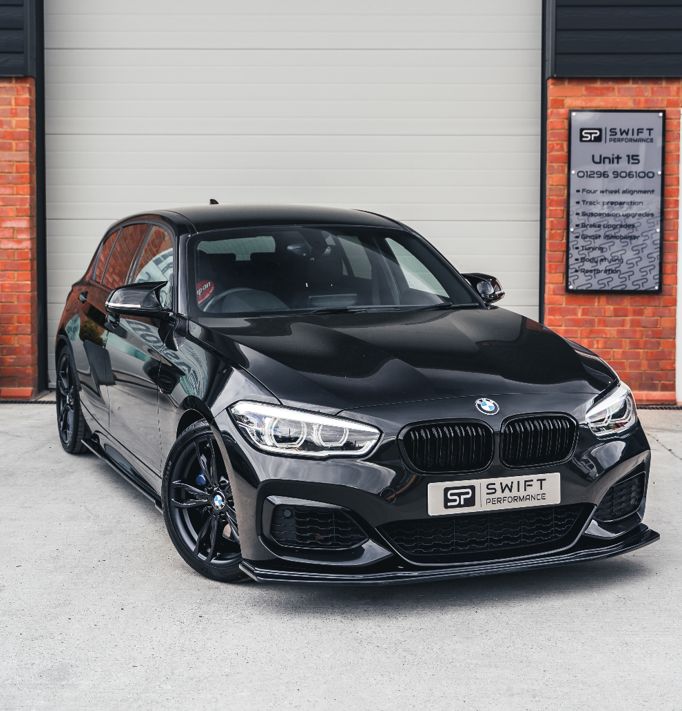 1 Series EVO-1 Gloss Black Front Splitter by Zaero (2015-2019, F20 F21 LCI)