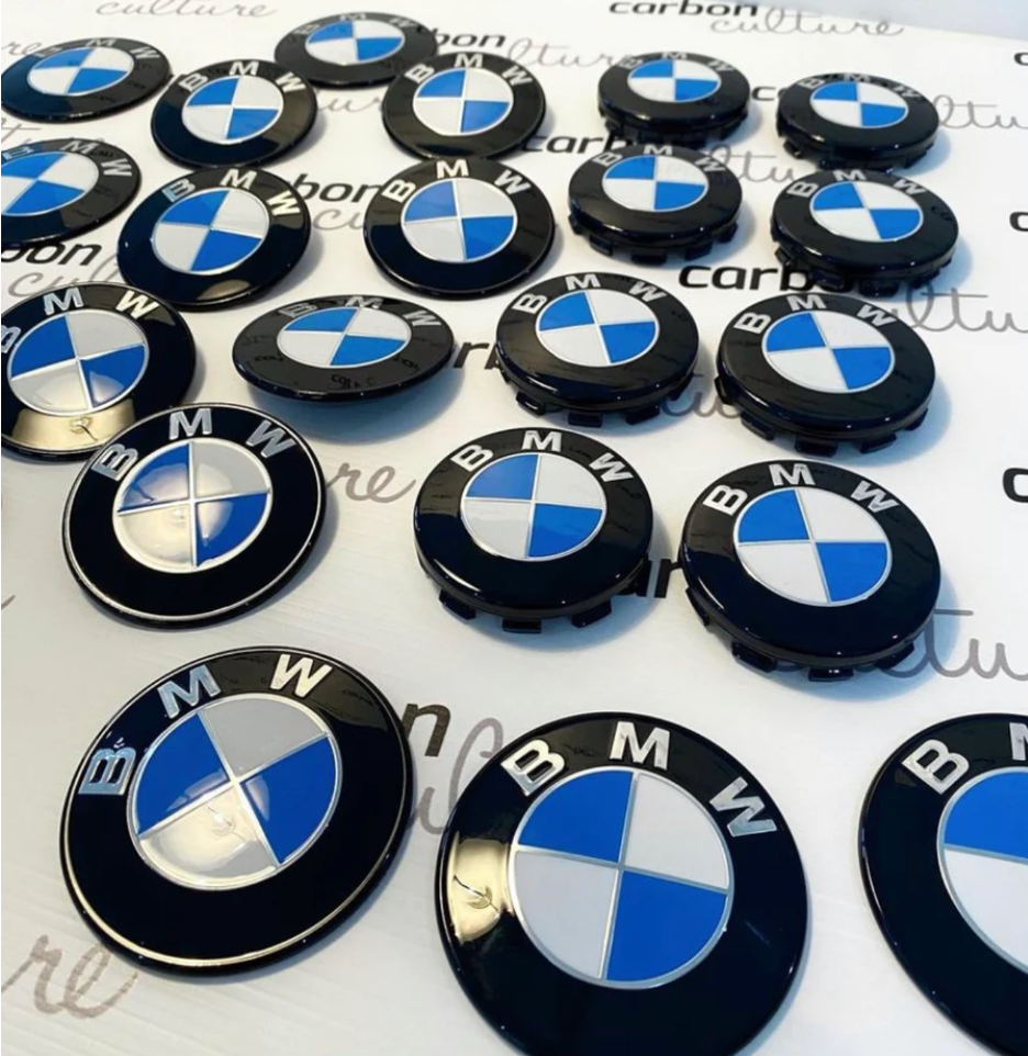 Carbon Culture BMW De-chromed Roundel Pair