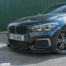 Load image into Gallery viewer, Gloss Black Performance Front Splitter for BMW 1 Series, M135I &amp; M140I (2015-2019 LCI, F20 F21)
