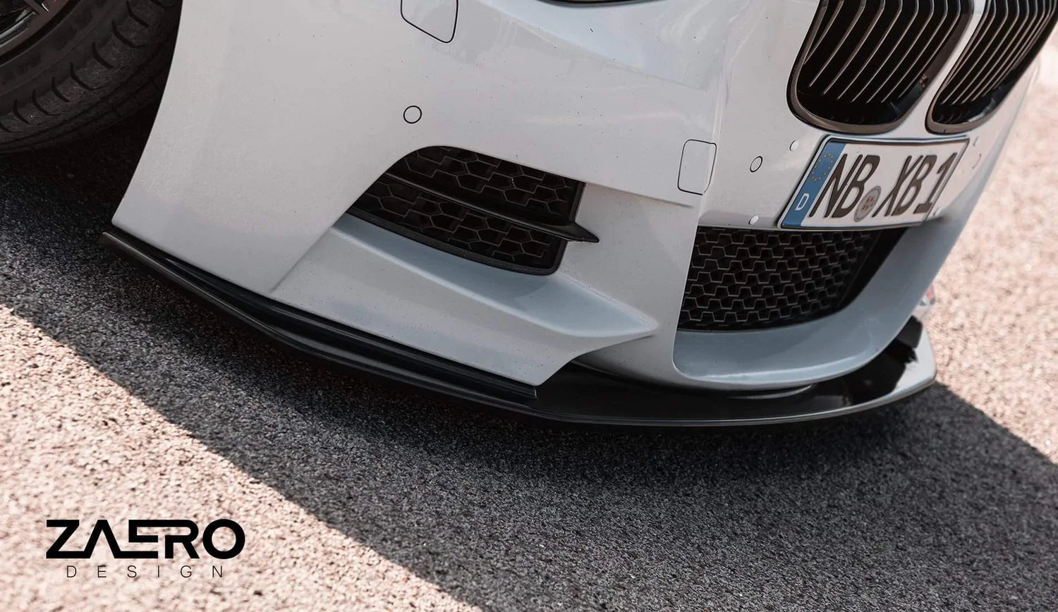 BMW 1 Series F20 Pre-LCI EVO-1 Gloss Black Front Splitter Lip by ZAERO (2011-2015)